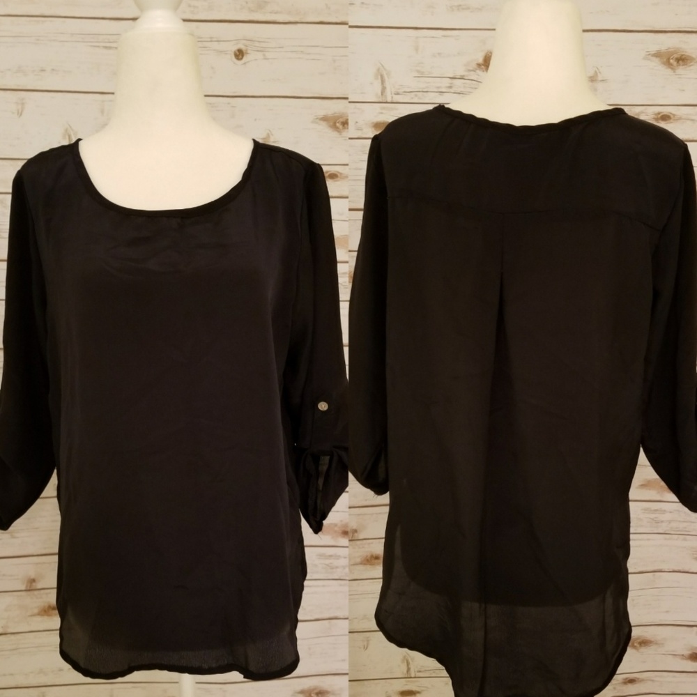 Fun and Flirt 3/4 Top - Navy Blue